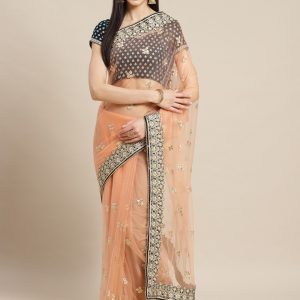 Organza Velvet Blouse Piece Saree